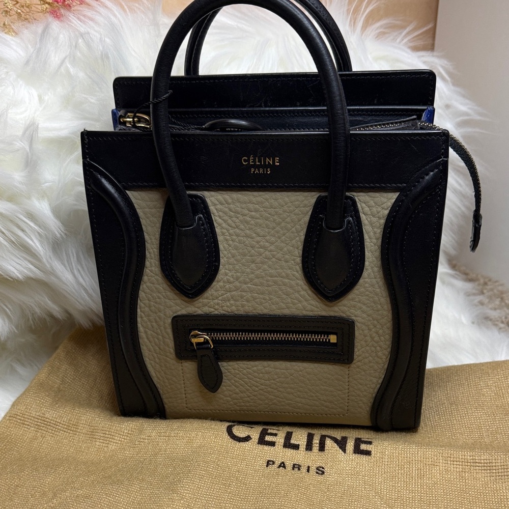 Celine Tri-Color Leather Nano